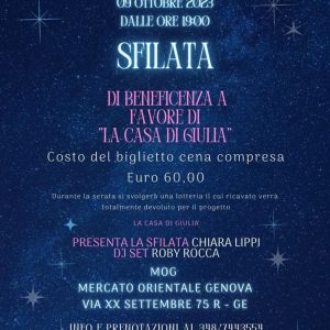 SFILATA DI BENEFICENZA A FAVORE DI "LA CASA DI GIULIA" 2023