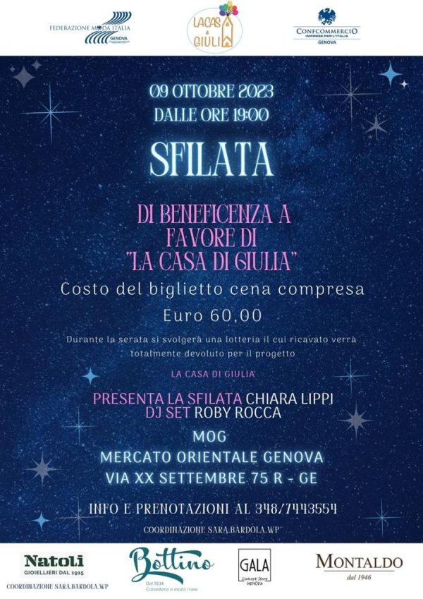 SFILATA DI BENEFICENZA A FAVORE DI "LA CASA DI GIULIA" 2023